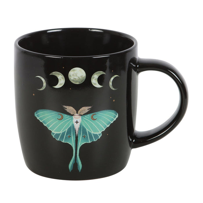 Dark Forest Luna Moth Ceramic Mug - Something Different Gift Shop