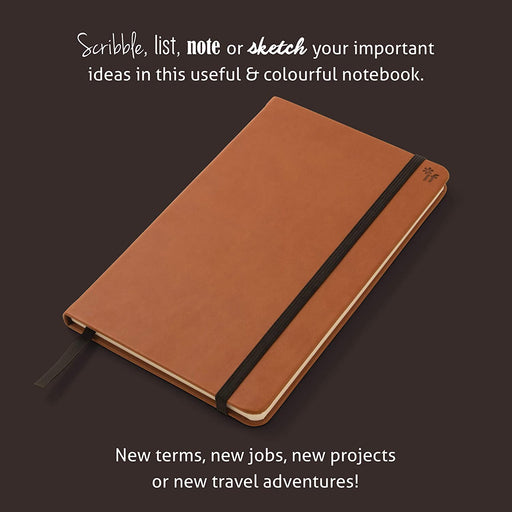 Bookaroo Notebook A5 - Brown - Something Different Gift Shop