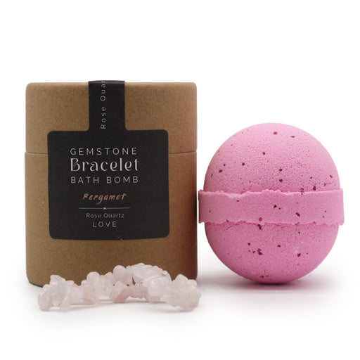 Gemstone Bracelet Bath Bomb - Rose Quartz - Something Different Gift Shop