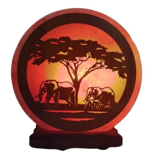 Himalayan Salt Lamp Crafted - Elephant Family - Something Different Gift Shop