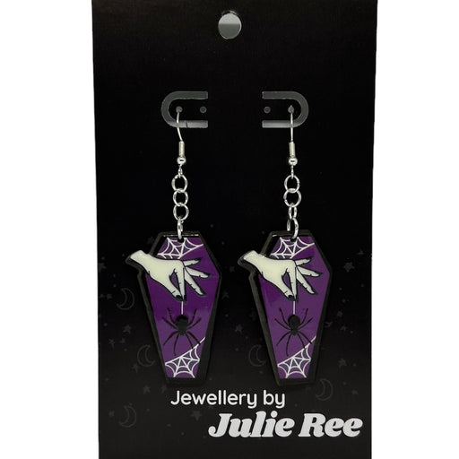 Julie Ree Earrings - Spider Coffin - Something Different Gift Shop