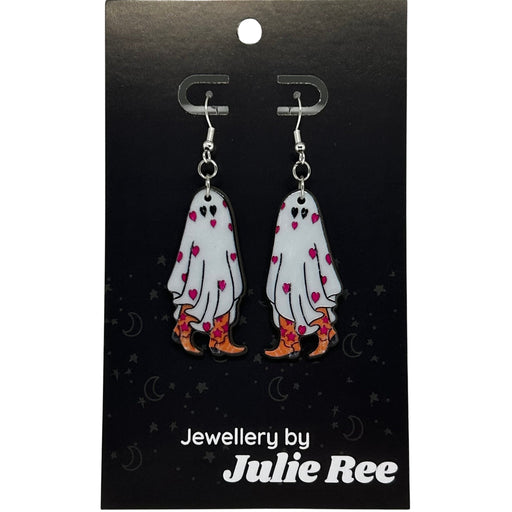 Julie Ree Earrings - Valentine Ghost - Something Different Gift Shop