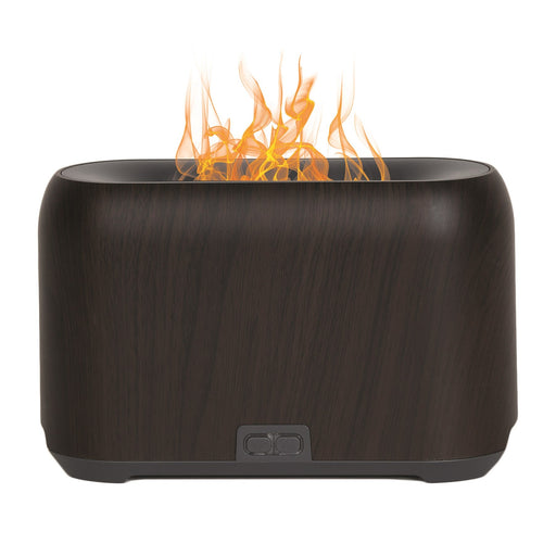 LED Ultrasonic Diffuser - Flame Effect Dark Wood - Something Different Gift Shop