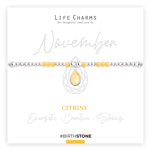 Life Charms Birthstone Bracelet - November - Something Different Gift Shop