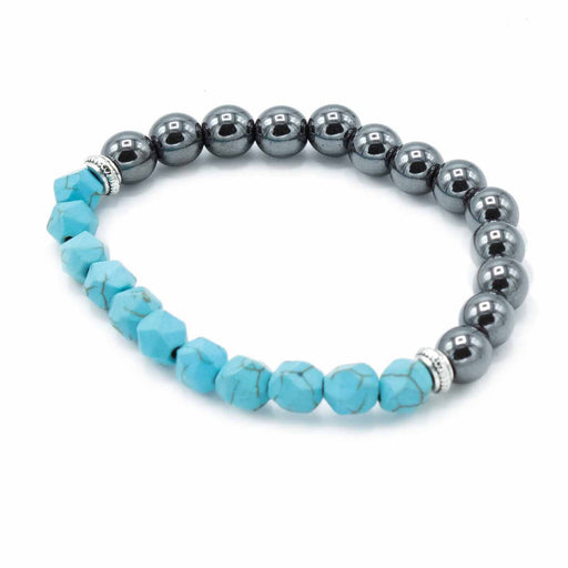 Magnetic Faceted Gemstone Bracelet - Turquoise - Something Different Gift Shop