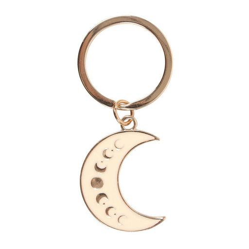 Moon Phase Crescent Enamel Keyring - Something Different Gift Shop
