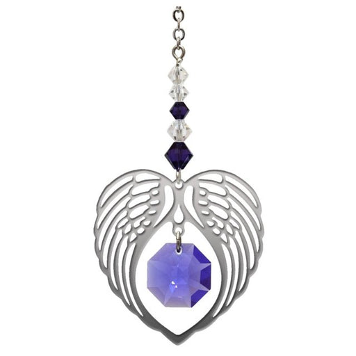 Wild Things Angel Wing Heart - Amethyst - Something Different Gift Shop
