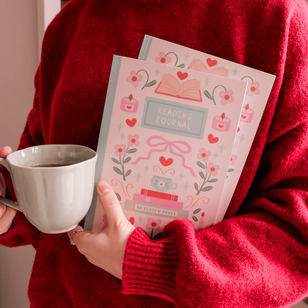 Reading Journal held as a gift for book lovers