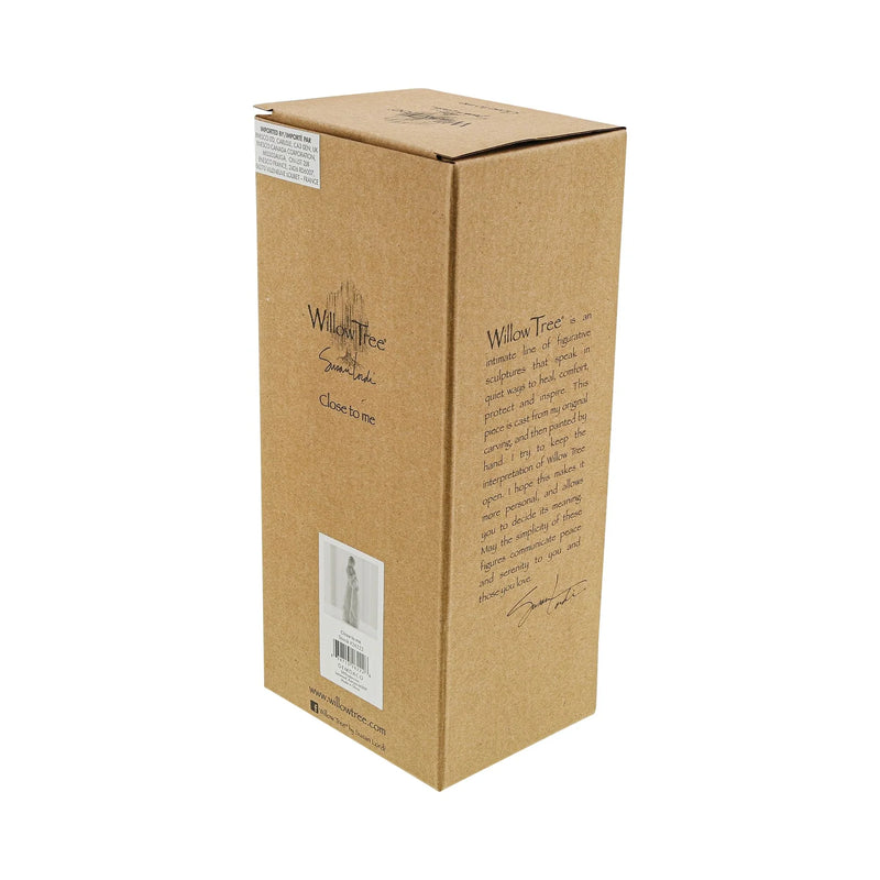 Willow Tree Close To Me Figurine box – rear view with barcode and product details