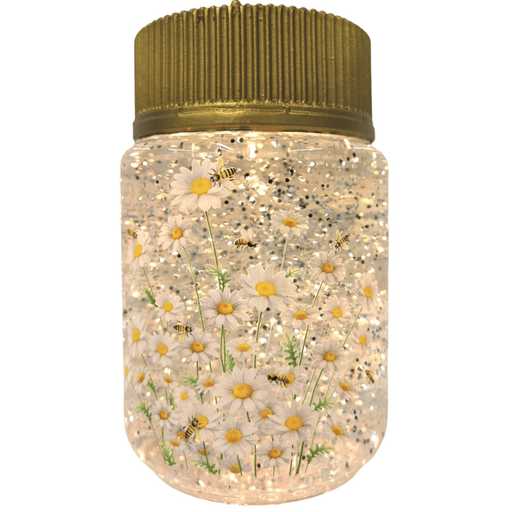 Light Up Jar Spinner - Daisies and Bees