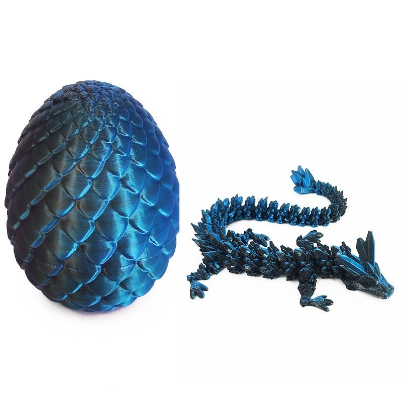 3D Printed Dragon Egg Fidget Toy – Metallic Blue - Something Different Gift Shop