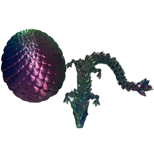 3D Printed Dragon Egg - Purple, Blue & Green - Something Different Gift Shop