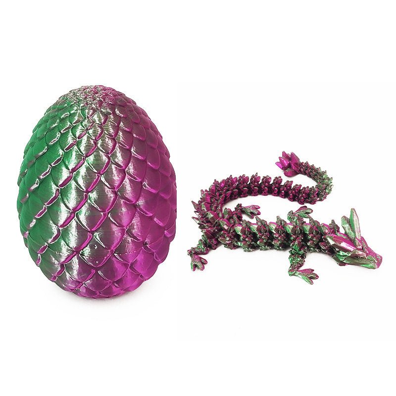 3D Printed Dragon Fidget Toy - Green & Purple - Something Different Gift Shop