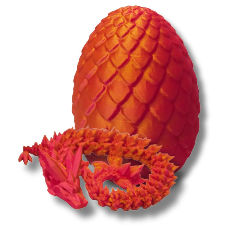 3D Printed Dragon Fidget Toy - Two - Tone Red & Gold - Something Different Gift Shop