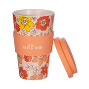 70's Floral Travel Coffee Cup - Something Different Gift Shop