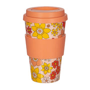 70's Floral Travel Coffee Cup - Something Different Gift Shop