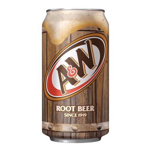 A&W Root Beer American soda drink 355ml can