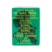 A Court of Mist and Fury large ceramic book vase with Sarah J Maas quote design