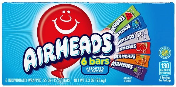 Airheads Bars Assorted 6 Pack Theatre Box - Something Different Gift Shop