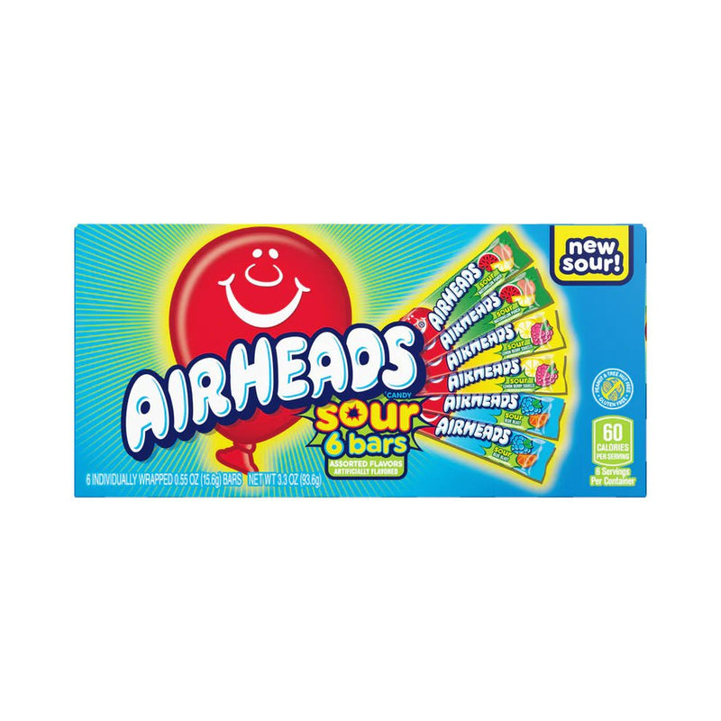 Airheads Sours Bars Assorted 6 Pack Theatre Box - Something Different Gift Shop