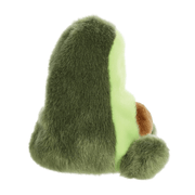 Side view of Palm Pals Airy Avocado 13cm soft toy