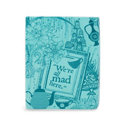 Back of book vase featuring the famous We’re all mad here frame design