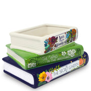 Alice in Wonderland Ceramic Book Vase Stack – Floral Classics Trio - Something Different Gift Shop