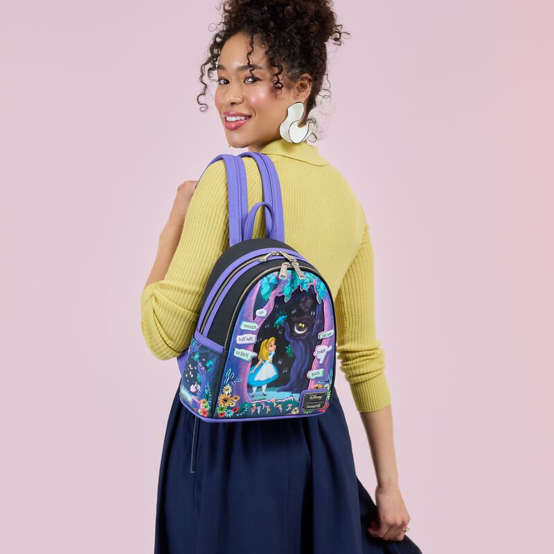 Alice in Wonderland Tulgey Wood Lenticular Mini Backpack - Something Different Gift Shop