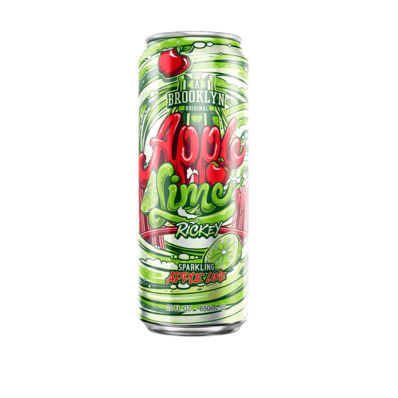 Arizona Apple Lime Rickey sparkling soda 650ml can with sweet apple and zesty lime flavour