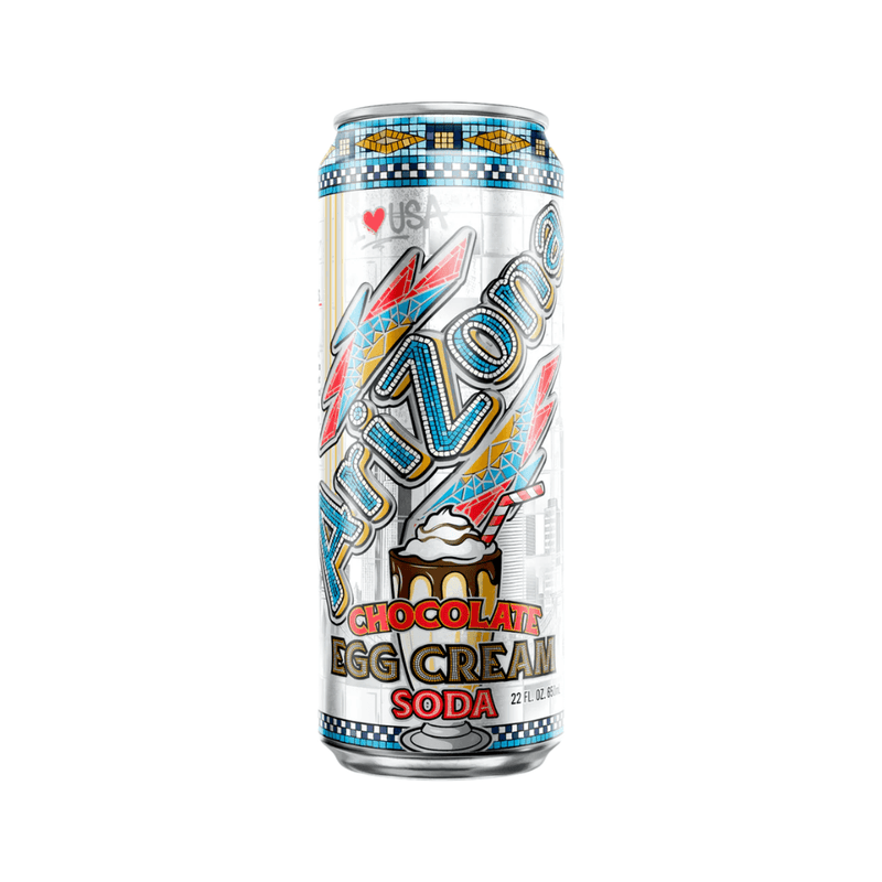 AriZona Chocolate Egg Cream Soda 650ml can with rich sweet chocolate flavour