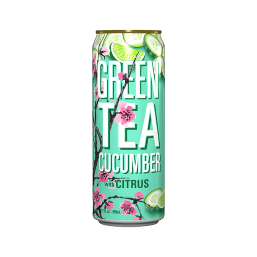 AriZona Green Tea Cucumber with Citrus drink 650ml can with refreshing cucumber and citrus flavour