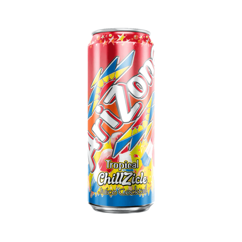 AriZona Tropical ChillZicle Juice Cocktail 650ml can with tropical fruit and citrus flavour