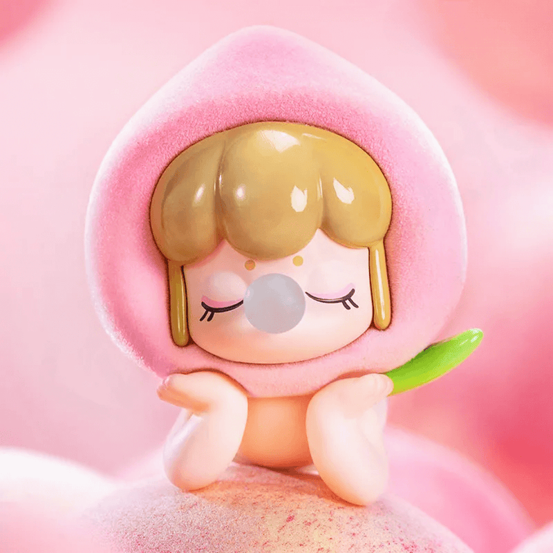 Hidden Peach Baby Nanci in flocked pink fuzz with tiny leaf – rarity 1/72
