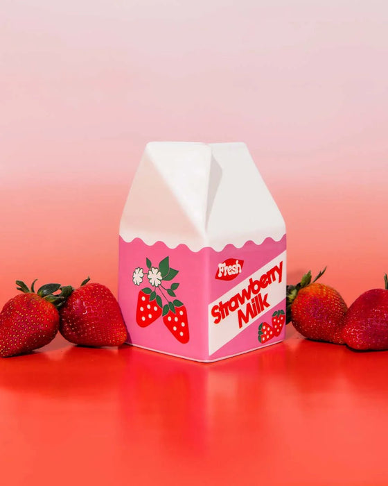 ban.do Strawberry Milk Carton Vase - Something Different Gift Shop