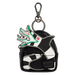Loungefly Beetlejuice mini backpack bag charm keyring with Sandworm applique wrapped in monochrome stripes