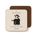 Betiobca funny plague doctor coaster featuring the phrase Me on my way to make the vibe weird