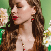 Bill Skinner Apple Blossom & Mouse jewellery worn