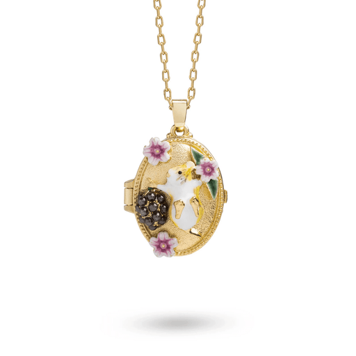 Bill Skinner Blackberry & Mouse Cameo Locket Necklace