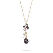 Bill Skinner Blackberry & Mouse Drop Pendant Necklace
