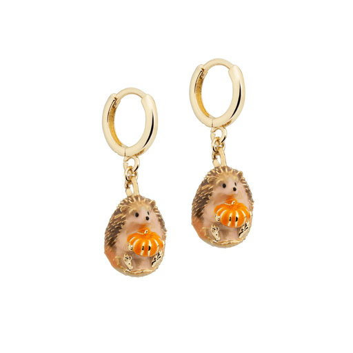 Bill Skinner Hedgehog & Pumpkin Huggie Earrings