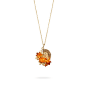 Bill Skinner Hedgehog & Pumpkin Pendant Necklace