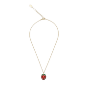 Bill Skinner Strawberry & Mouse Locket Necklace with gold-plated chain