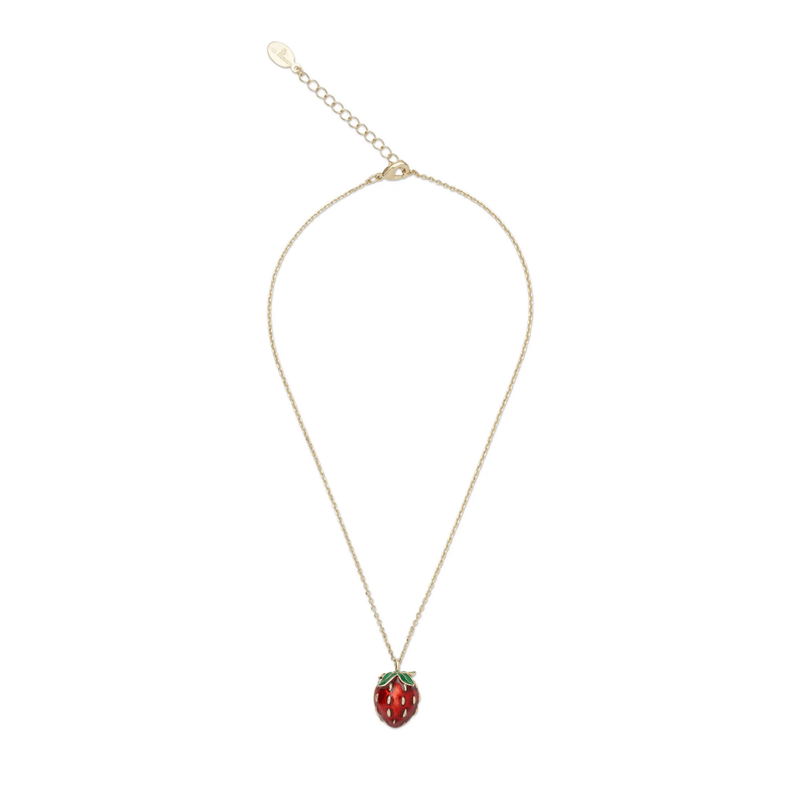 Bill Skinner Strawberry & Mouse Locket Necklace with gold-plated chain