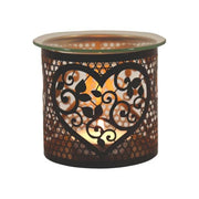 Black Heart Cutout Wax Melt Burner – Metal & Glass - Something Different Gift Shop
