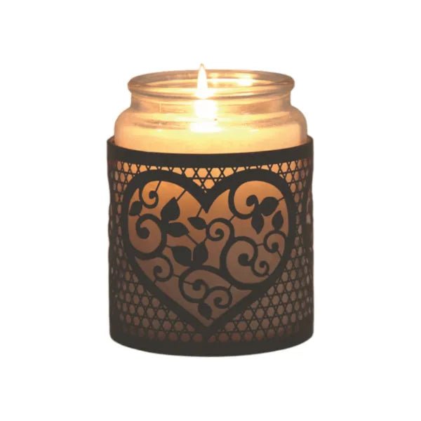Black Heart Cutout Wax Melt Burner – Metal & Glass - Something Different Gift Shop