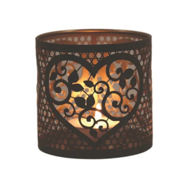 Black Heart Cutout Wax Melt Burner – Metal & Glass - Something Different Gift Shop