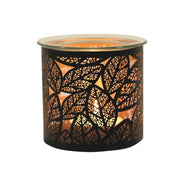 Black Leaf Cut - Out Wax Melt Burner with Glass Dish - Something Different Gift Shop