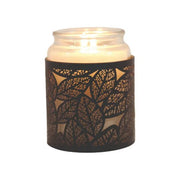 Black Leaf Cut - Out Wax Melt Burner with Glass Dish - Something Different Gift Shop