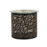 Black Leaf Cut - Out Wax Melt Burner with Glass Dish - Something Different Gift Shop