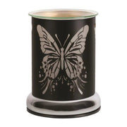 Black Satin Butterfly Touch Wax Melt Burner - Something Different Gift Shop